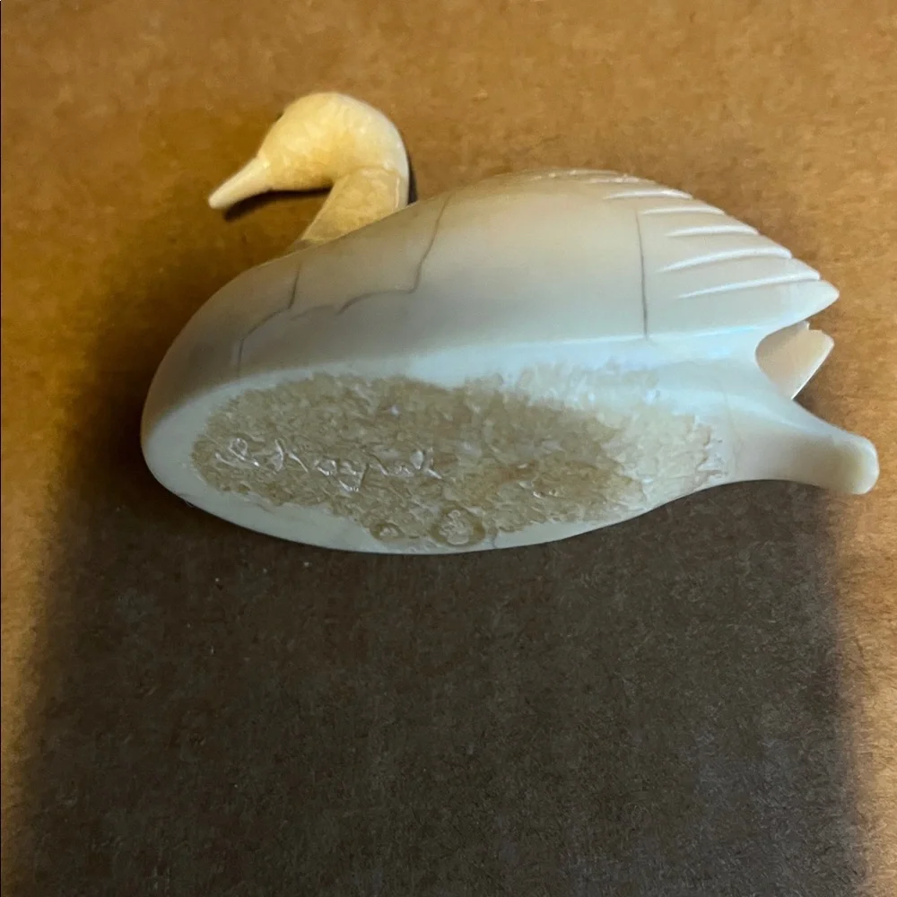 Cream Swan Bird Figurine Circa 1950